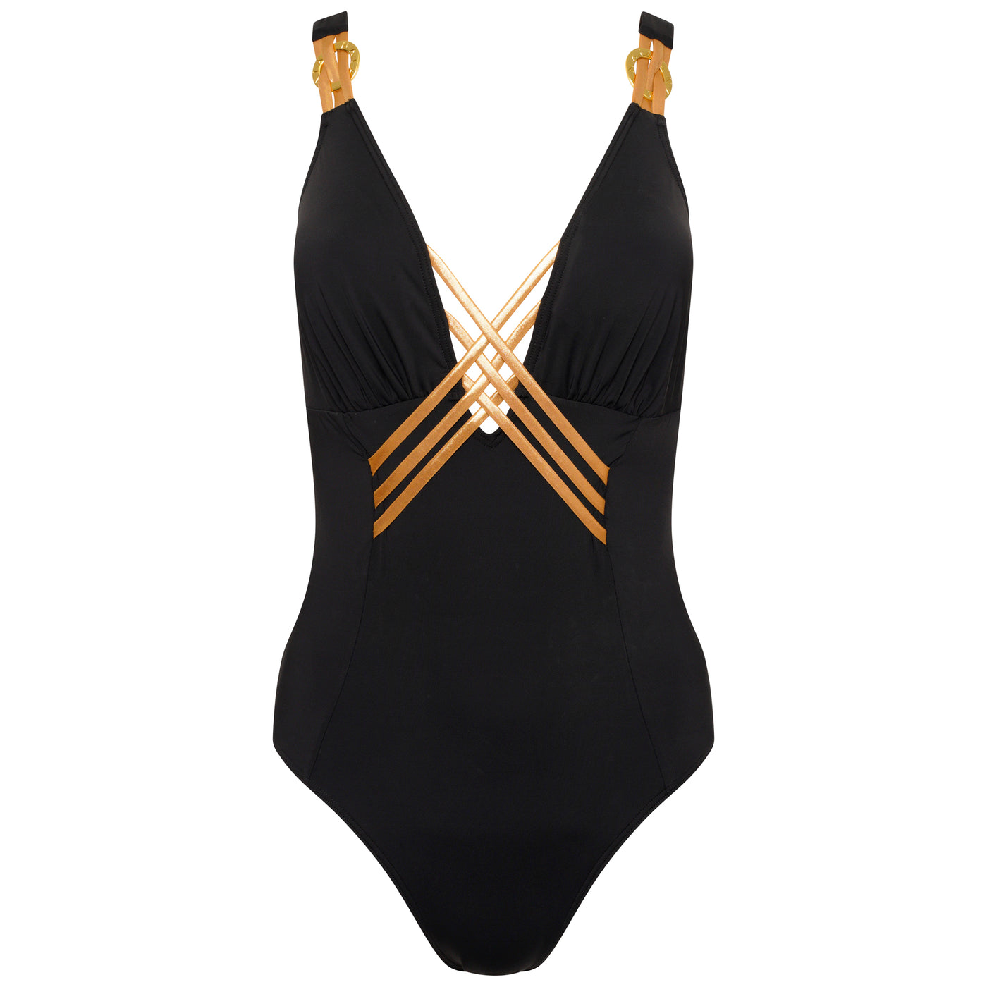 Naia Black Raquel Strap Detail Swimsuit