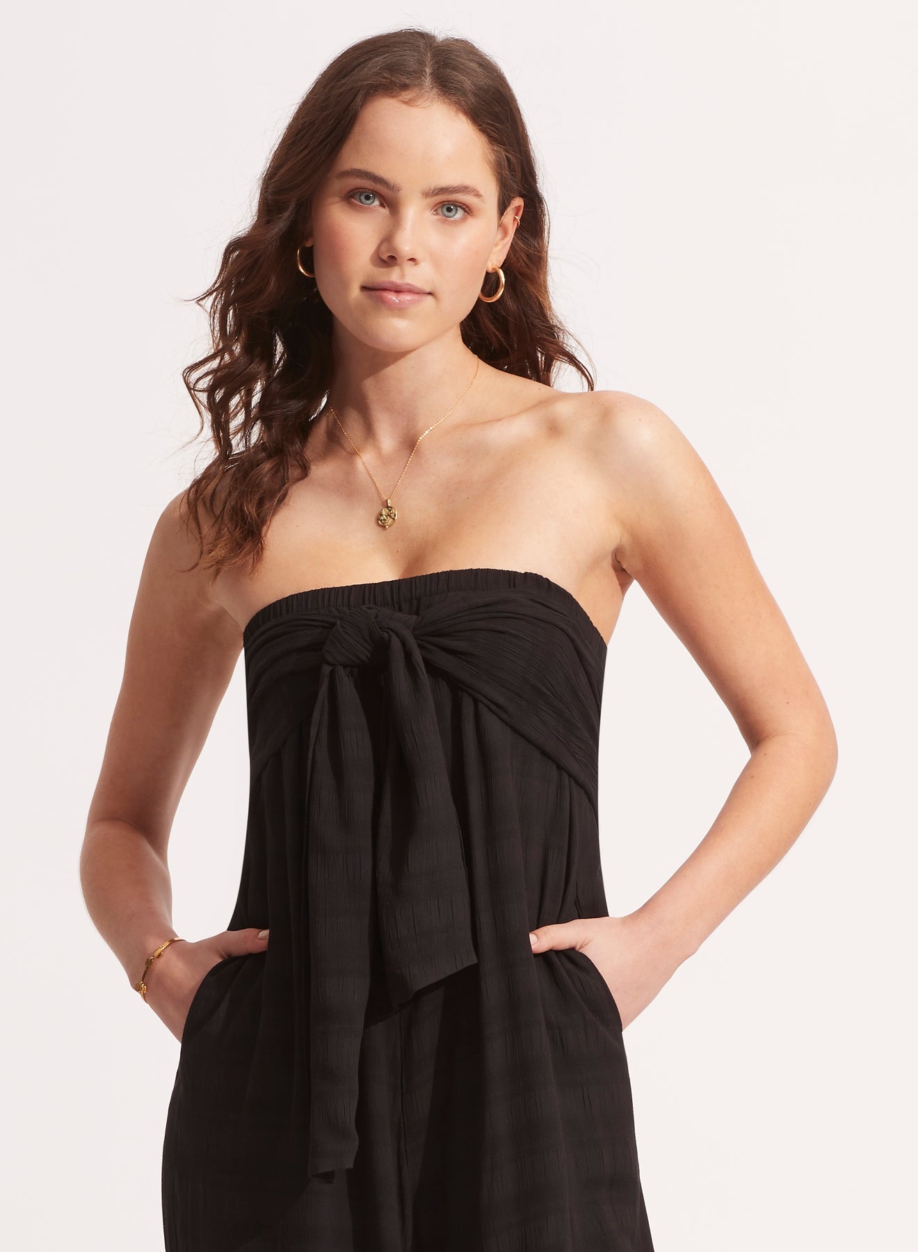 Seafolly Dunes Jumpsuit In Black