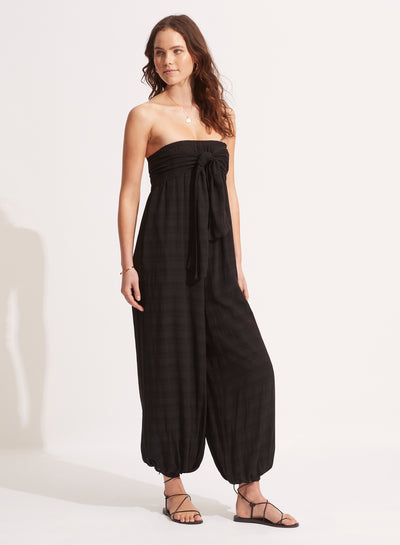 Seafolly Dunes Jumpsuit In Black
